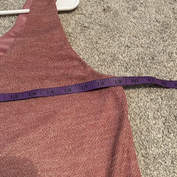 Kori Womens medium sweater knit button romper mauve color - Picture 7 of 9